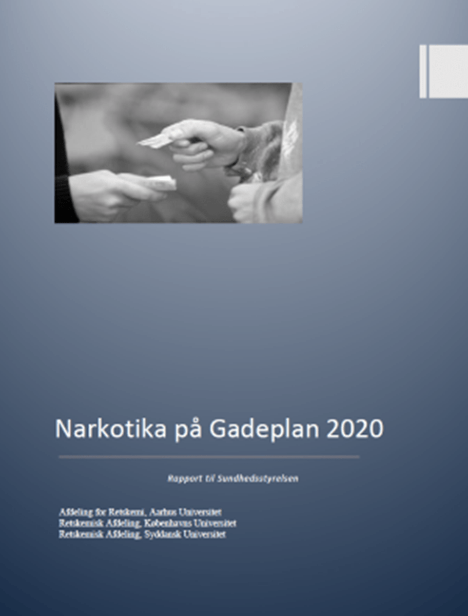 forside af rapport: Narkotika på gadeplan 2020
