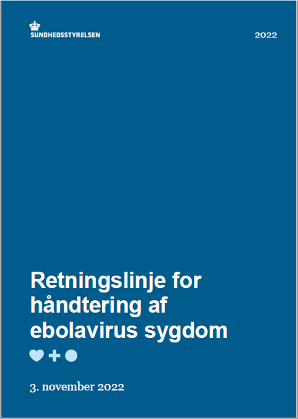 Forside af retningslinje for håndtering af ebolavirus