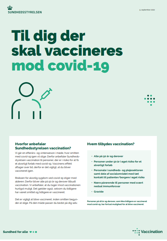 Til Dig Der Skal Vaccineres Mod Covid-19 - Sundhedsstyrelsen