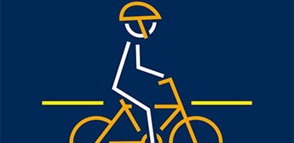 Grafik af cyklist