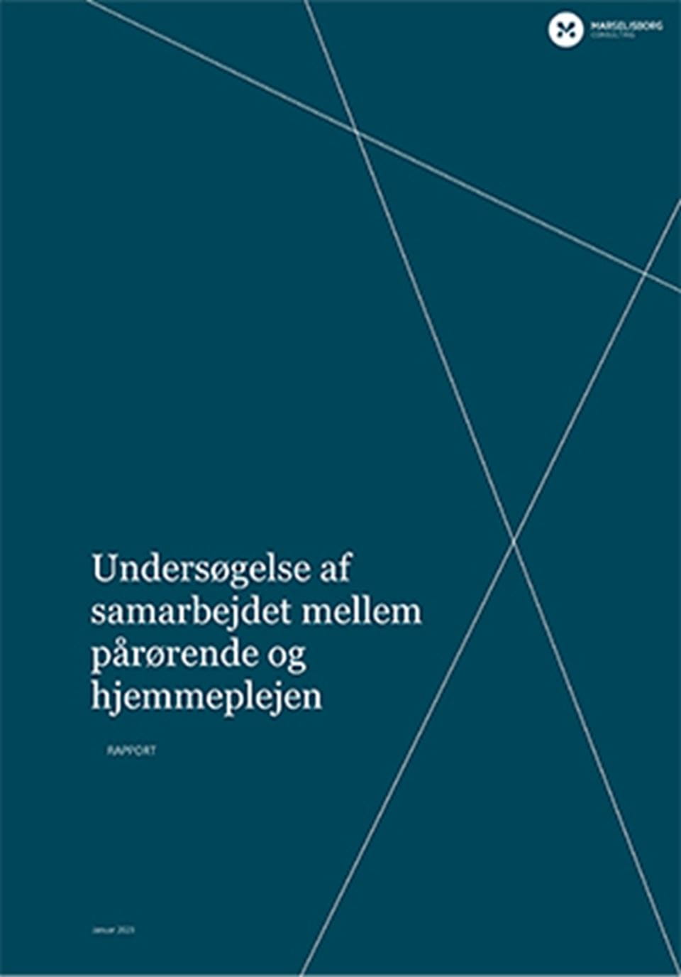 Forside på undersøgelsen om samarbejde mellem pårørende og hjemmepleje