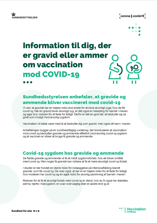 Pjece Information Til Gravide Og Ammende Om Vaccination Mod Covid-19 ...